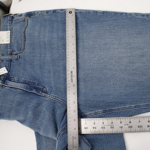 NWT J Crew jeans womens 35 42x29 Mid Rise 90's Classic Straight Fit blue stretch - Picture 7 of 13